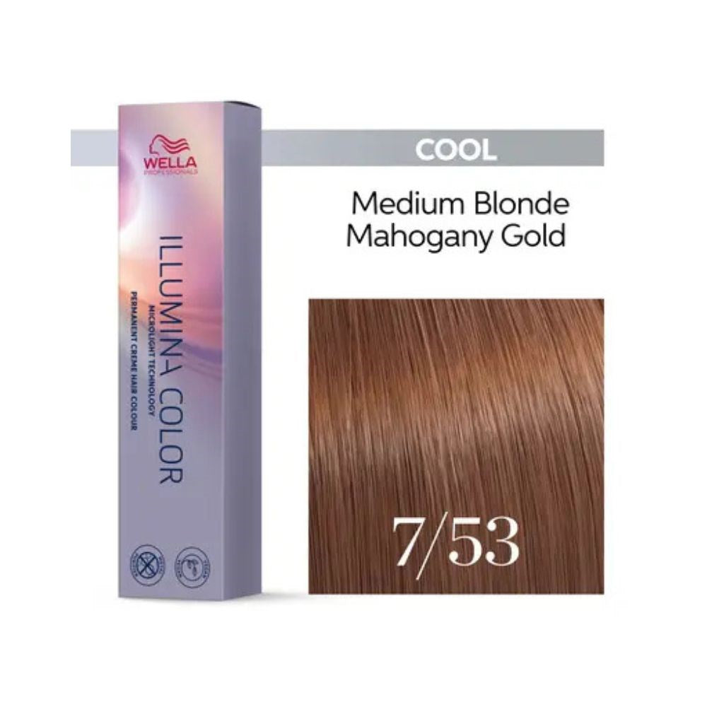 Wella Illumina Color 7/53 Medium Blonde-Mahogany Gold 60ml