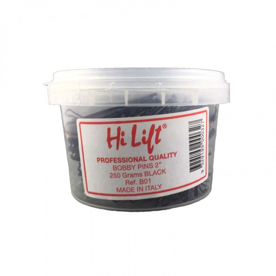 Hi Lift Bobby Pins Black 250G Tub