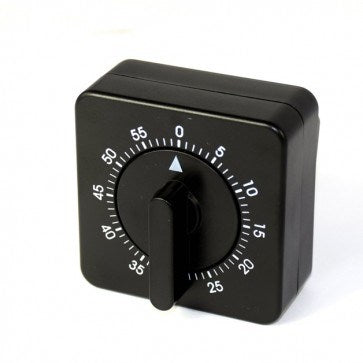 Salon Smart Timer Black Square Rounded