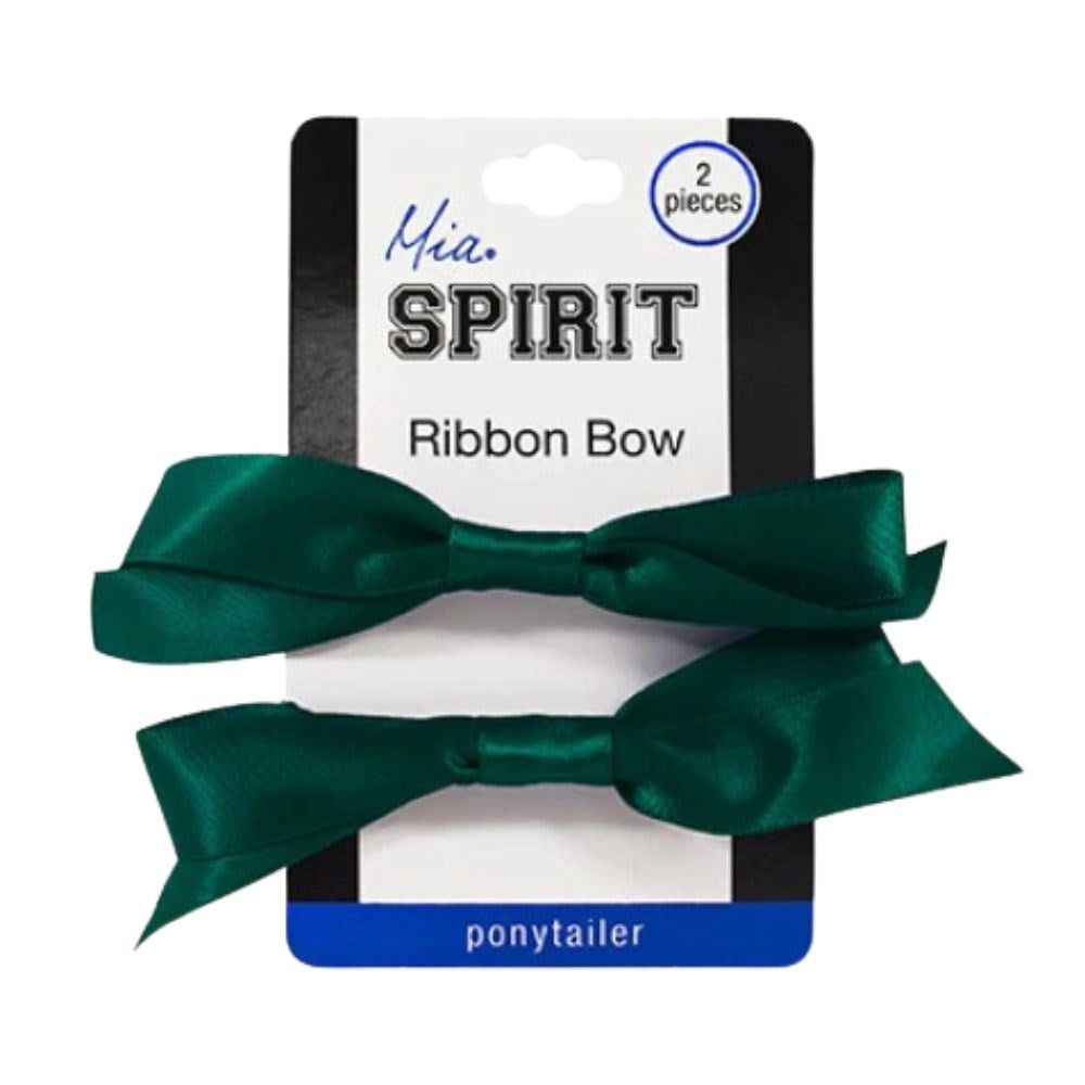 Mia Spirit Ribbon Bow Dark Green