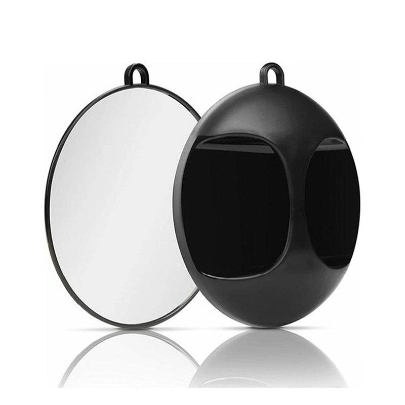 SalonOra Moon Hand Held Mirror Black