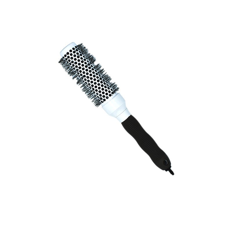 SalonOra Small White Ceramic Nylon Round Brush 25mm