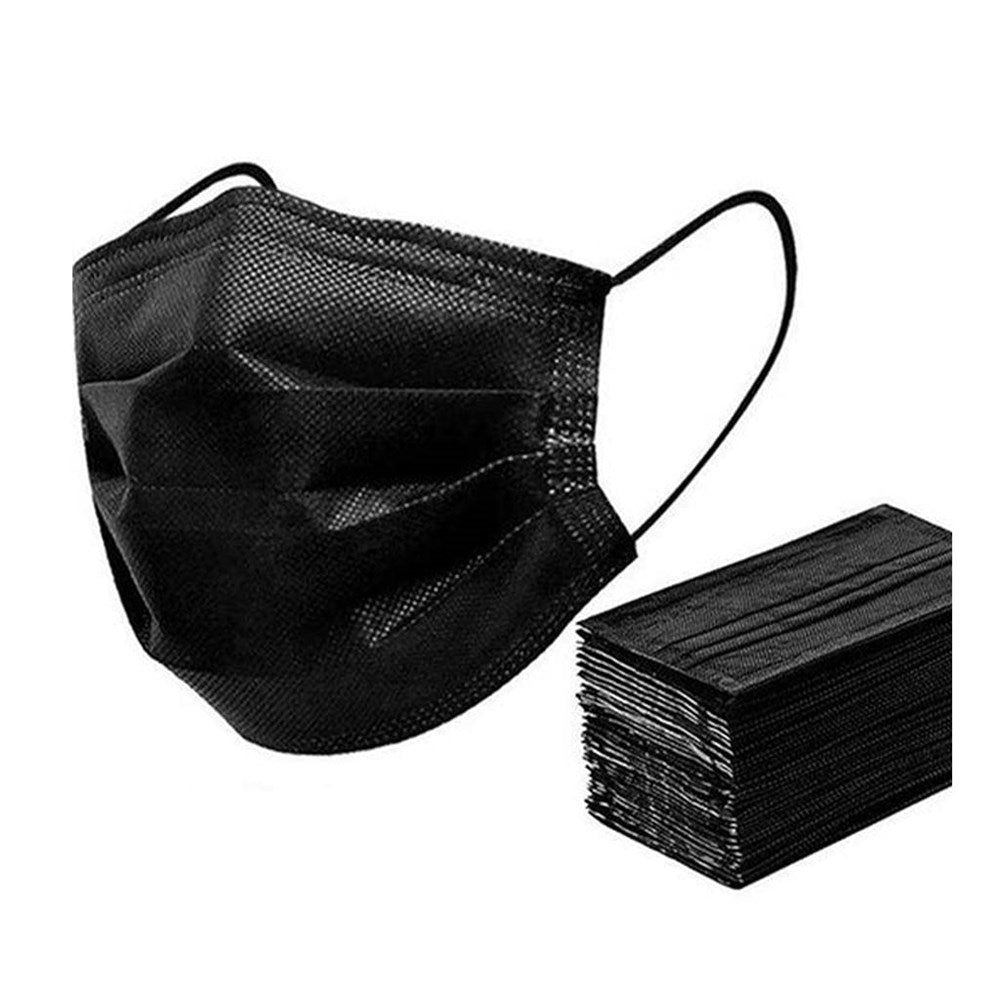 Disposable Face Mask-Black 50Pk