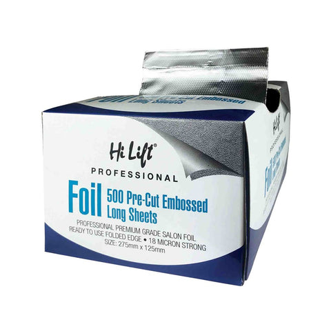 Hi Lift Pop-Up Foil 500 Pre Cut Folded Sheets - Long - 18 Micron Silver