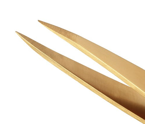 Natural Look Ultra Fine Point Tweezer-Gold Plated