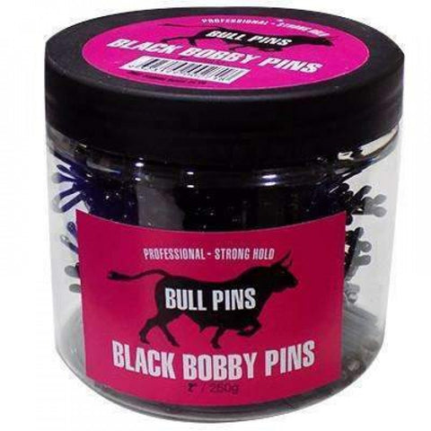 Bull Bobby Pins Strong Black 250G Tub